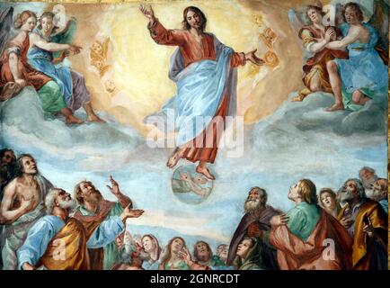 Ascension du Christ. La Basilique della Santissima Annunziata del Vastato. Gênes. Italie. Banque D'Images