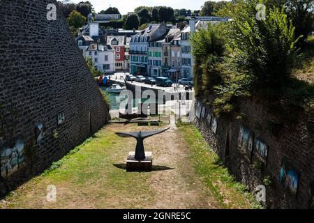 Dans et autour du port du Palais sur Belle-Isle en Mer Banque D'Images
