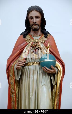 Église Saint François. Jésus coeur sacré. Statue. Koper. Slovénie. Banque D'Images