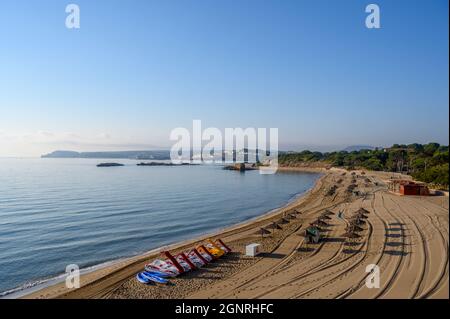 L'Escala catalogne Espagne juillet 22 2019 vue sur la plage panorama el riuet Banque D'Images