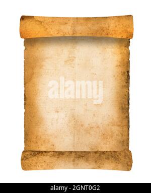 Parchemin Roule Vieux parchemin roulé isolé sur fond blanc Photo Stock - Alamy
