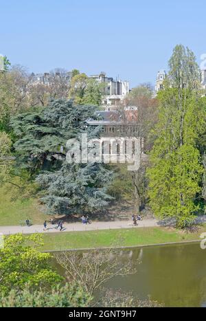 France, Paris (75), 19e arr, le parc des Buttes Chaumont // France, Paris, Parc des Buttes Chaumont Banque D'Images