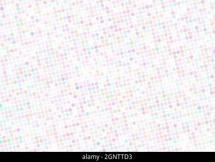 Motif polkadot multicolore clair avec points de couleur pastel sur un blanc. Graphiques vectoriels simples Illustration de Vecteur