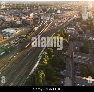 Gare de Clapham Junction, Wandsworth, Londres, Angleterre Banque D'Images