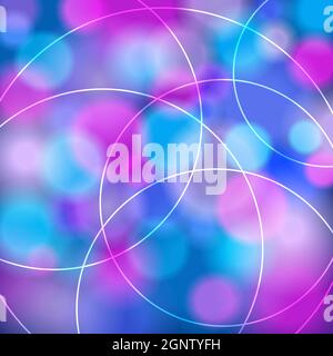 Arrière-plan bokeh abstrait avec cercles Banque D'Images