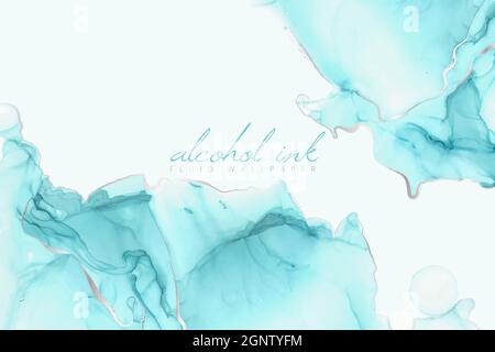 Encres à alcool graphiques. Éclaboussures de marbre liquide. Housse élégante professionnelle. Encres à base d'alcool ondulatoire. Carte de couleurs mode créative. Modèle d'huile de mariage. Tendance Illustration de Vecteur