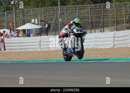 WSBK 2021 Superbike, 2e course #36 Leandro Mercado sur la course Banque D'Images