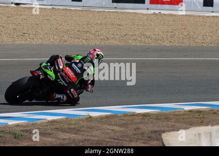 WSBK 2021 Superbike, 2e course n°1 Jonathan Rea sur la course Banque D'Images