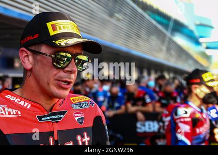 WSBK 2021 Superbike, 2e course #45 Scott Redding Intereview Banque D'Images