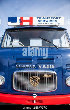 Griffin Gathering, Ipswich 2014 Scania, camions HGV d'époque Banque D'Images