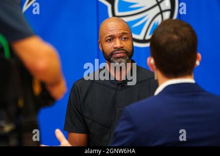 Orlando, Floride, États-Unis, 27 septembre 2021, Orlando Magic Media Day au Amway Center. (Crédit photo : Marty Jean-Louis) Banque D'Images