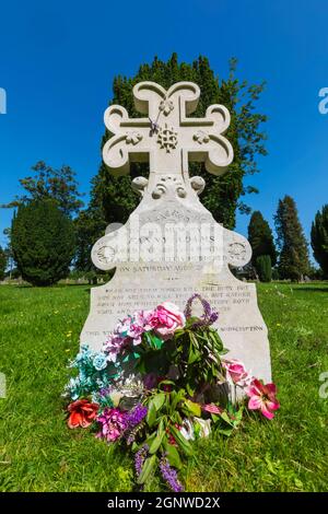 Angleterre, Hampshire, Alton, Église du Saint-Laurent, Tombstone de Fanny Adams, l'enfant qui a assassiné WS à Alton en 1867 Banque D'Images