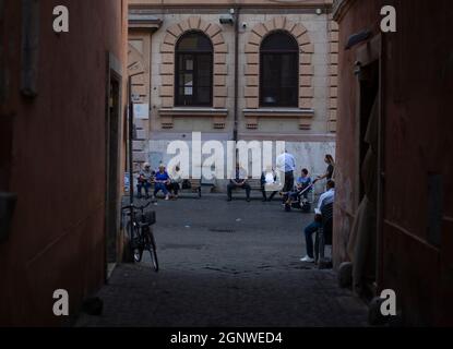 Rome, le ghetto à Portico di Ottavia Banque D'Images