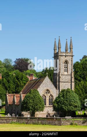 Angleterre, Hampshire, Alton, Chawton, église paroissiale de Saint-Nicolas Banque D'Images