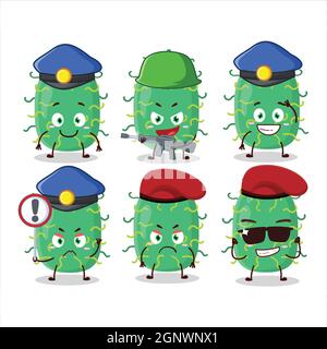 Un policier dédié de zygote virus mascotte design style Illustration de Vecteur