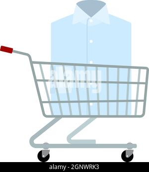 Icône Panier avec vêtements (chemise) Illustration de Vecteur