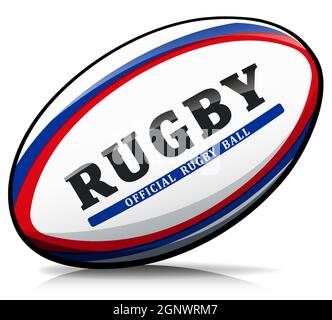 Illustration isolée du ballon de rugby Vector Illustration de Vecteur