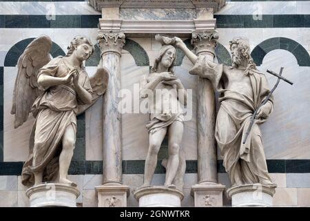 Le baptême de Jésus Christ, la cathédrale de Florence, le Baptistère de Saint-Jean, Florence, Italie Banque D'Images