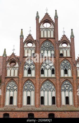 Château de Malbork, anciennement Château de Marienburg, siège du Grand Maître des Chevaliers teutoniques, Malbork, Pologne Banque D'Images