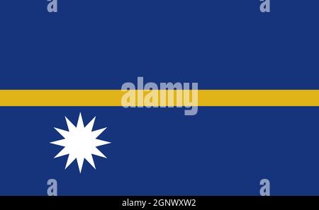 Drapeau national de Nauru en proportions exactes - illustration vectorielle Banque D'Images