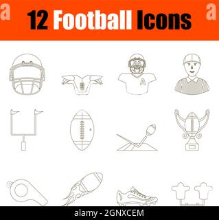 Football Icon Set Illustration de Vecteur