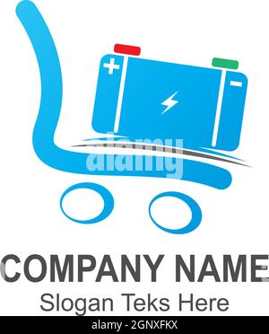 Vecteur de modèle de conception d'icône de logo de batterie Illustration de Vecteur