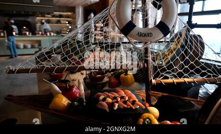 Fruits de mer midi déjeuner buffet Hilton Hotel Pattaya Thaïlande Banque D'Images