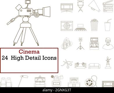 Cinéma Icon Set Illustration de Vecteur