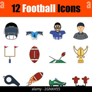 Football Icon Set Illustration de Vecteur