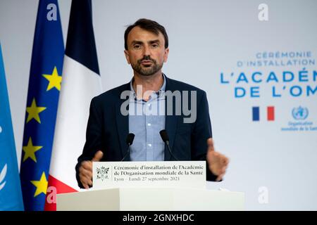 Gregory Doucet lors de la cérémonie d'ouverture de l'Académie de l'Organisation mondiale de la Santé à Lyon, dans l'est de la France, le 27 septembre 2021. Photo par bony/Pool/ABACAPRESS.COM Banque D'Images