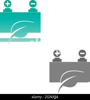 Vecteur de modèle de conception d'icône de logo de batterie Illustration de Vecteur