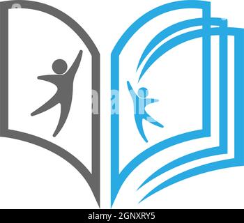 Vecteur de modèle de conception d'icône de logo de livre Illustration de Vecteur