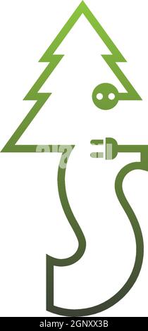 Arbre de lettres logo, concept lettre + vecteur d'arbre d'icônes Illustration de Vecteur