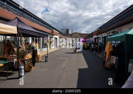 Sneinton Market avenues, Nottingham, Angleterre, Royaume-Uni Banque D'Images