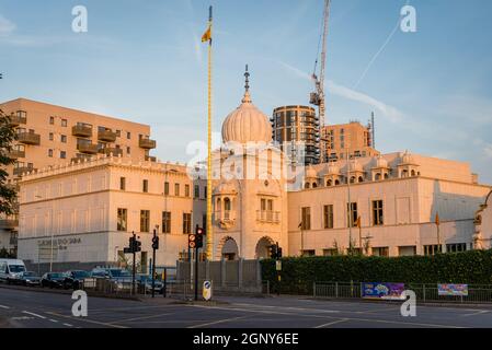 Gurdwara Singh Sabha London East, Barking, Londres Banque D'Images