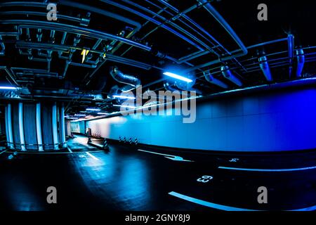 Un parking élégant. Lieu de tournage : Sendai, préfecture de Miyagi Banque D'Images