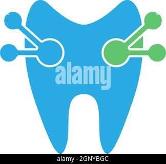 Modèle d'icône de logo dentaire illustration vectorielle Illustration de Vecteur