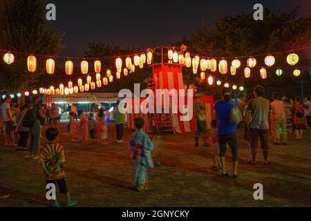 Bon Odori image du festival d'été. Lieu de tournage : préfecture de kanagawa, ville de Yokohama Banque D'Images