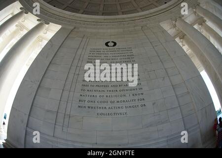 Thomas Jefferson Memorial. Lieu de tournage : Washington, DC Banque D'Images