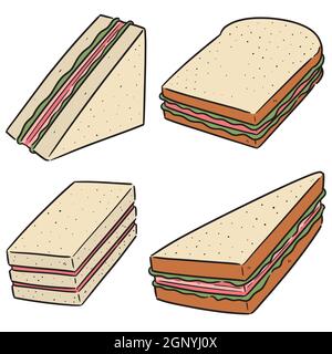 Vector set de sandwich Illustration de Vecteur