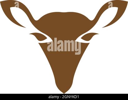 Logo Deer icône illustration dessin vectoriel Illustration de Vecteur
