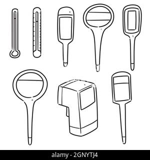 Vector set de thermomètre Illustration de Vecteur