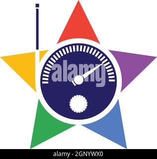 illustration vectorielle de l'icône du logo de la radio aérienne Illustration de Vecteur