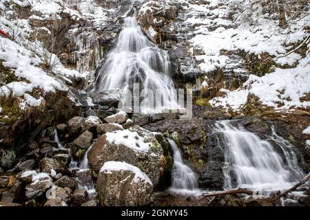 Chute d'eau de Todtnau en hiver Banque D'Images