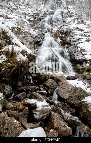 Chute d'eau de Todtnau en hiver Banque D'Images