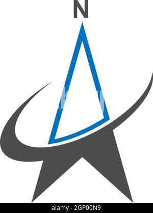 Modèle de logo de boussole – illustration Illustration de Vecteur