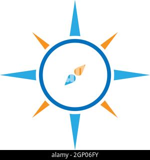 Modèle de logo de boussole – illustration Illustration de Vecteur