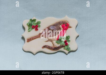 Exemple de patience nécessaire pour construire des œuvres d'art dans l'art de l'artisanat du sucre. Tout ce que vous voyez a été fait à la main. Banque D'Images