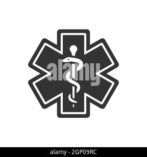Premiers soins, symbole vecteur d'urgence médicale Illustration de Vecteur