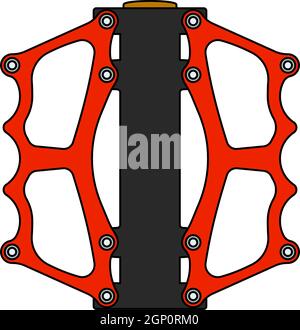 Icône de pédale de vélo Illustration de Vecteur